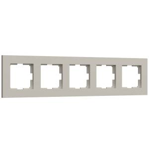 Рамка 5-постовая Werkel Slab W0052917 дымчатый софт