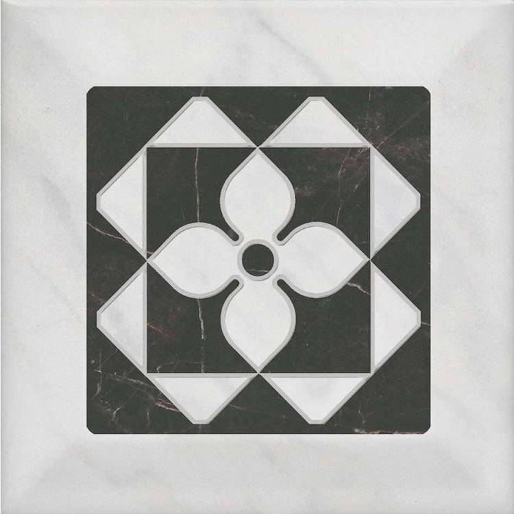 Декор Kerama Marazzi Келуш TOC006 3 Грань Черно-Белый 9.8x9.8