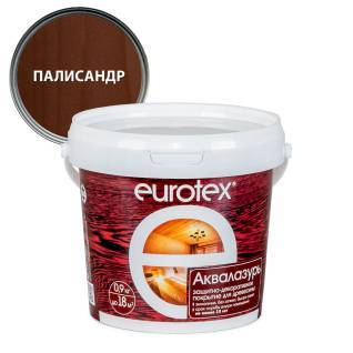 Лак защитно-декоративный для дерева EUROTEX Аквалазурь палисандр 0.9 л