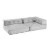 Модуль мягкий Tetchair Miracle 25337 VT shape silver велюр, букле, нижний фото 9