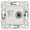 ТВ-розетка+Ethernet RJ45 IEK Skandy SK-AK20-2-K01 арктический белый фото 4