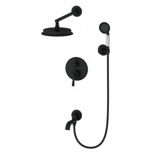 Душевой комплект Wonzon & Woghand WW-88939008-MB черный