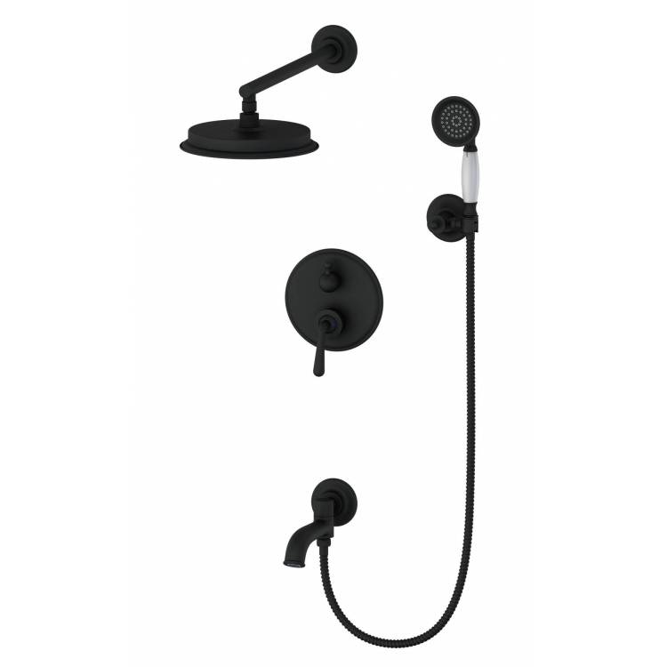 Душевой комплект Wonzon & Woghand WW-88939008-MB черный