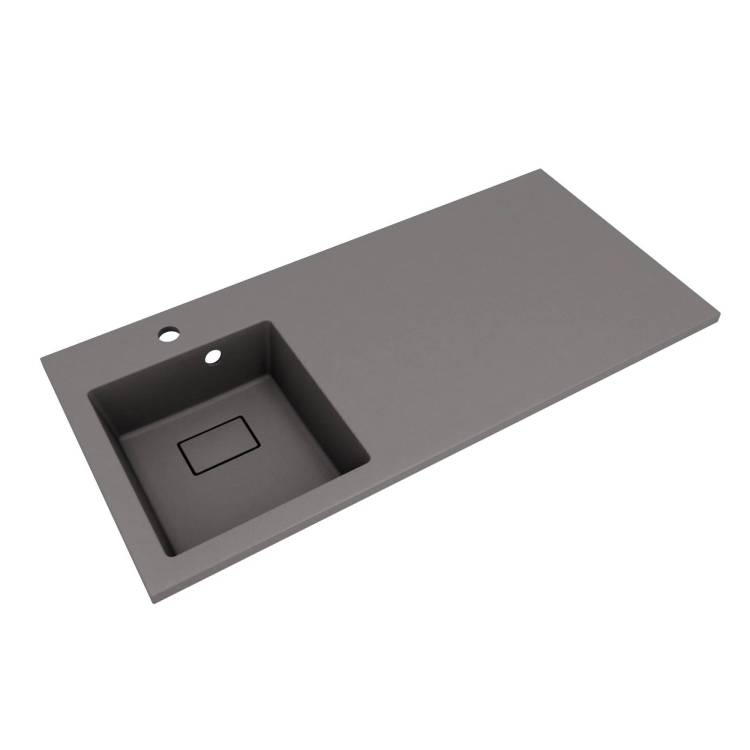 Раковина Florentina Аванти 10.310.0L100.307 левая, 100 см, серый шелк