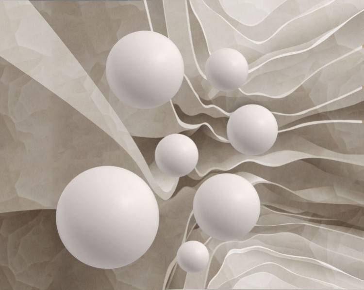 3D Фотообои Artegrafico «Шары на объемном фоне» ABS-085 канвас