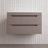 Тумба с раковиной Style Line Остин подвесная, тауп темный, раковина жасмин, 55x80x45