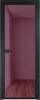 Межкомнатная дверь Profil Doors 1 AX цвет профиля Черный, стекло безопасное 6 мм фиолетовое шпион 700x2000