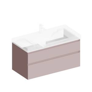 Тумба под раковину Kerama Marazzi Cubo CUB.100.2\MAL Мальва матовая, 100 см