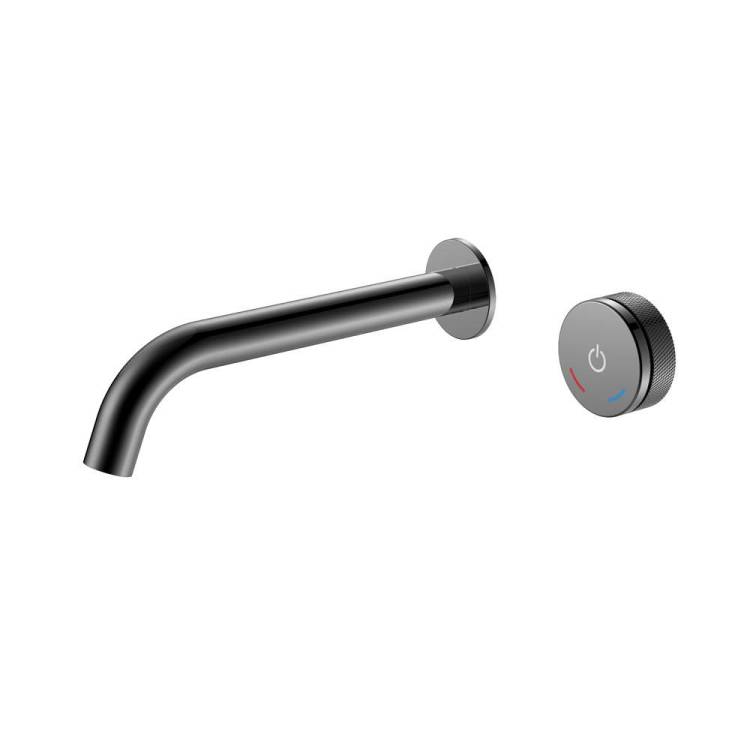 Смеситель для раковины Boheme Tech 158/2-SGM автоматический, Shine Gun Metal