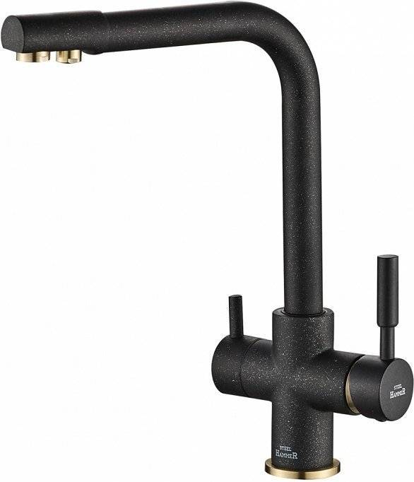 Смеситель для кухни ZorG Steel Hammer SH 552 BLACK BR