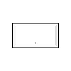 Зеркало Fixsen FX-2080B с LED подсветкой, черное, 80x60 см