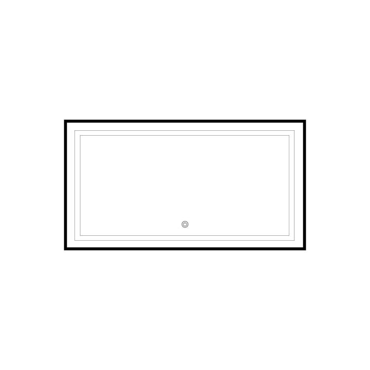 Зеркало Fixsen FX-2080B с LED подсветкой, черное, 80x60 см