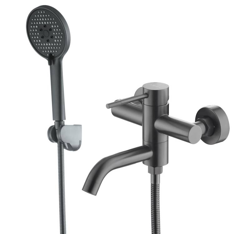 Смеситель для ванны Voda Vessel Gun Metal VSL54GM оружейная сталь