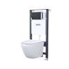 Комплект Iddis Basic BASBQ02i73 безободковый, сиденье микролифт, кнопка черная матовая