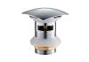 Донный клапан Aquatek AQ6004CR Push-open с переливом, крышка квадратная, хром фото 6