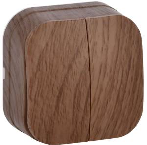 Выключатель 2-клавишный IEK Glory EVH20-K24-10 дуб