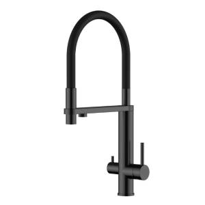 Смеситель для кухни Knotlor Infinity SS-15/BL с подключением фильтра, черный