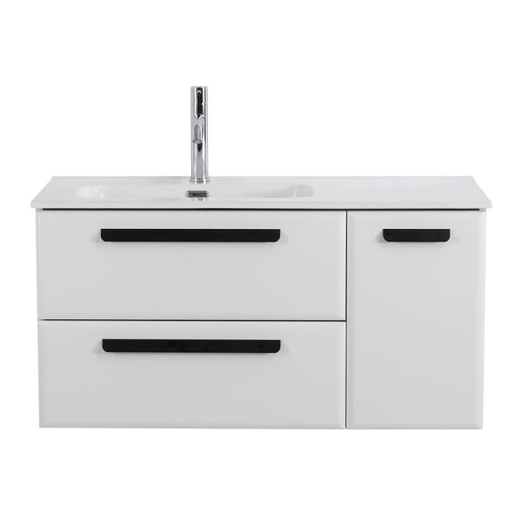 Тумба под раковину Cezares ECO-CER-N-1000-2C-1A-SO-BL-L Bianco Lucido, 100x45.7x50