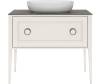 Тумба с раковиной Kerama Marazzi Plaza белый, тумба PL.CN.100.1+1\WHT.M + рак. PLR.wb.60