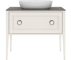 Тумба с раковиной Kerama Marazzi Plaza белый, тумба PL.CN.100.1+1\WHT.M + рак. PLR.wb.60