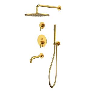 Душевая система WHITECROSS Y YSET07PGLB золотая