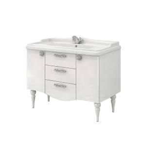 Тумба с раковиной Comforty Монако-120 00003132224 напольная,белый глянец