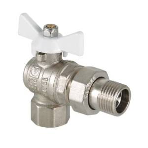 Кран шаровой VALTEC Base с полусгоном 3/4 ВН, белый