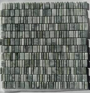 Мозаика Pixel Mosaic Мрамор PIX 316 Jet Green Матовая 30.7x31х6