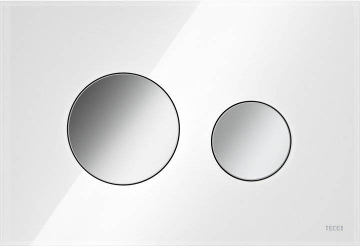 Кнопка смыва TECE Loop 9240660 белое стекло, кнопка хром
