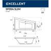 Акриловая ванна Excellent Sfera 170x100 (правая) "LINE" (бронза) фото 3