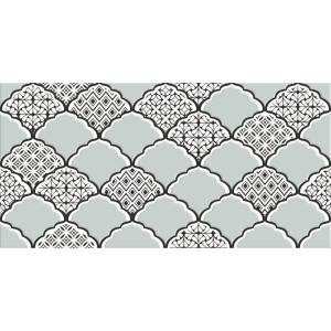 Декор Lasselsberger Ceramics Эллен 1641-8646 Бело-Бирюзовый 20x40