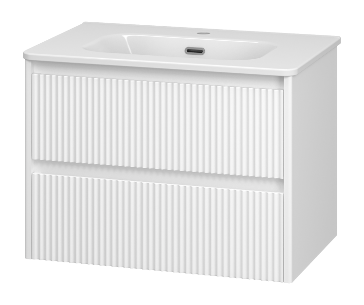 Тумба с раковиной Brevita Рива УТ000026197 белая, 70 см