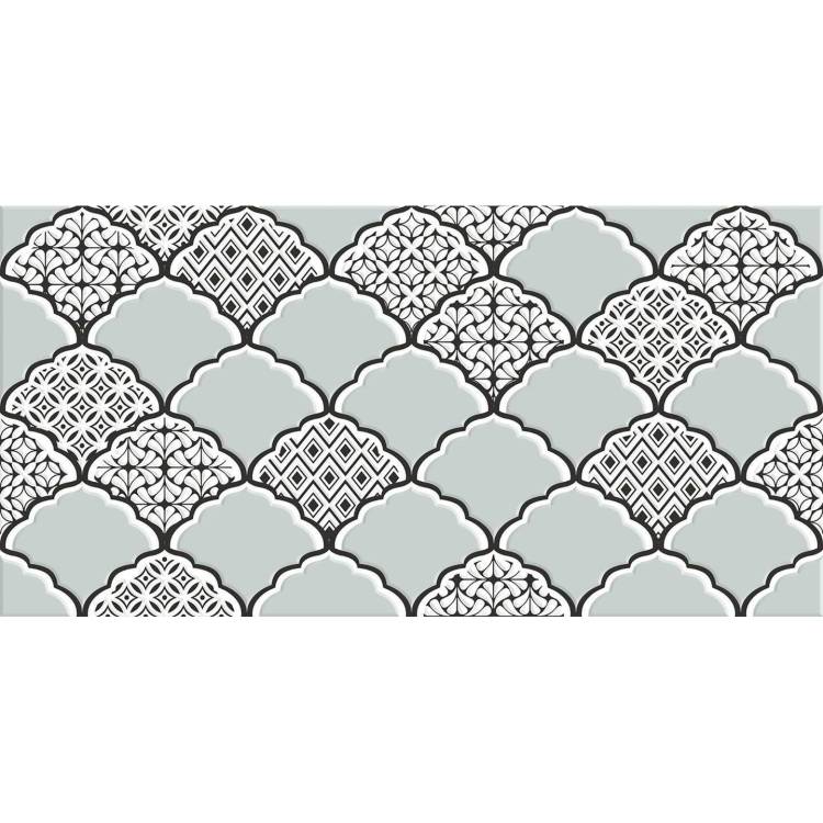 Декор Lasselsberger Ceramics Эллен 1641-8646 Бело-Бирюзовый 20x40