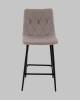 Стул полубарный Stool Group Одди Diamond AV 443PB-Csil-9005(PP) светло-серый, велюр фото 3