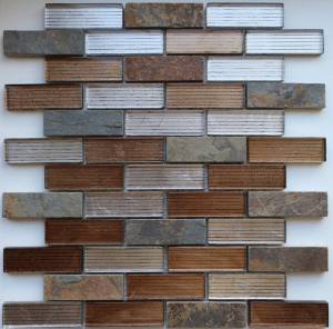 Мозаика LeeDo Naturelle 8 Alcantara Ruggine (2.3x7.3) 26x29.8