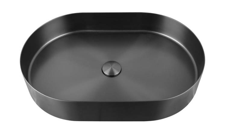 Раковина AltroBagno Этерно (Eterno) 001026 MtGr оружейная сталь, 59.2x38.9