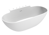 Ванна из искусственного камня Timo Solid LUMI1770 белая, 177x89.5x57 фото 2