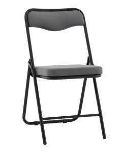 Стул складной Stool Group Джонни fb-jonny-vl-32 темно-серый, каркас черный матовый, велюр