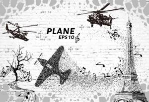 3D Фотообои Artegrafico «Коллаж милитари» PD-054 песок