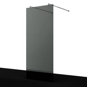 Душевая перегородка Wasserkraft Vechte (Фехте) 60W46GR-TG профиль графит, стекло тонированное, 110x200