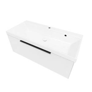 Тумба с раковиной La Fenice Simpla Bianco NFNC-01-SIM-B-100-3-100 белая матовая, 100 см