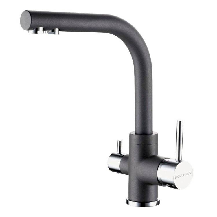 Смеситель для кухни Paulmark Essen Es213011-GRM серый металлик
