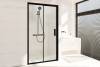 Душевая дверь в нишу Royal Bath Accord RB105HS-T-BL профиль черный, стекло прозрачное, 105x200