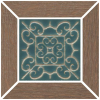 Вставка Kerama Marazzi Тровазо ID156 наборный коричневый матовый 13x13x0.9