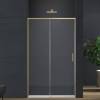 Душевая дверь в нишу Vincea Soft 2 (Софт 2) VDS-3SO2110CLG профиль брашированное золото, стекло прозрачное, 110x200