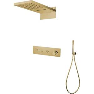 Душевой комплект Boheme Fusion 130-G золотой, с внутренней частью