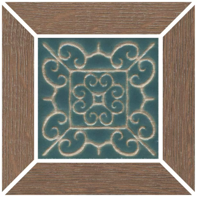 Вставка Kerama Marazzi Тровазо ID156 наборный коричневый матовый 13x13x0.9