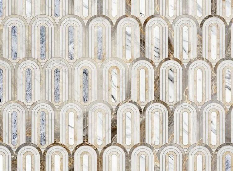 3D Фотообои Artegrafico «Мраморная кольчуга» BL-047 акварель