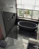 Душевая перегородка MaybahGlass MGD-698-5ш 79x195, стекло графит 8 мм, профиль хром матовый фото 3