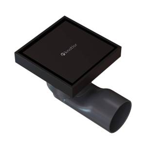 Душевой трап Knotlor Земля SDSS100BL матовый черный, 10x10 см